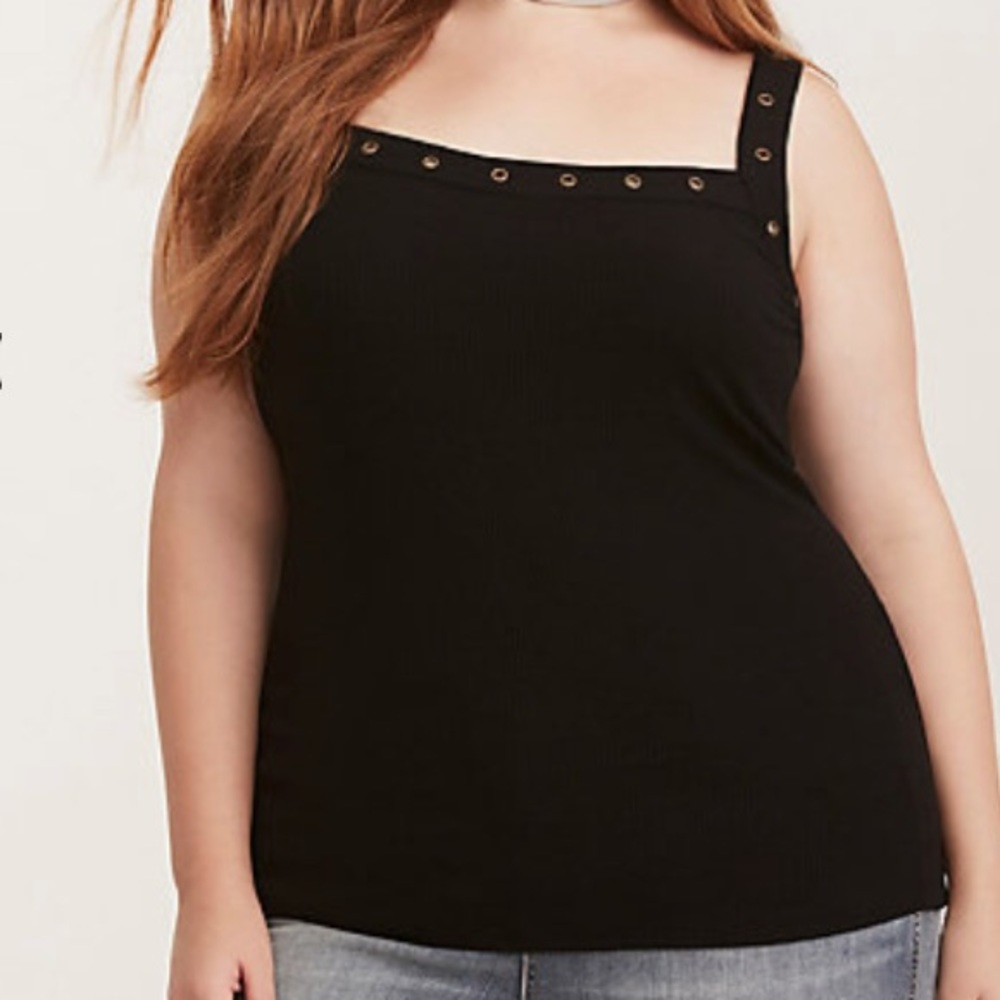 PLUS SIZE ❤️ Torrid Grommet Ribbed Knit Tank Top